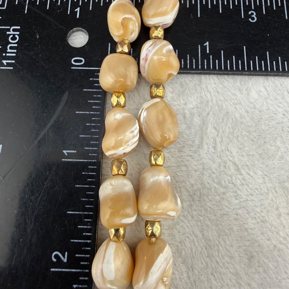 Mother of Pearl Beaded Necklace Summer Beach Surfer 34" - Picture 7 of 7